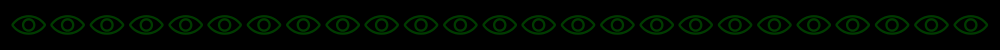 a line of dark green simplistic eyes